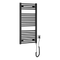 Aqualine - Fürdőszobai elektromos radiátor DIRECT-E 300W 96x45 cm matt fekete