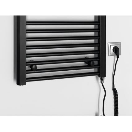 Aqualine - Fürdőszobai elektromos radiátor DIRECT-E 300W 96x45 cm matt fekete