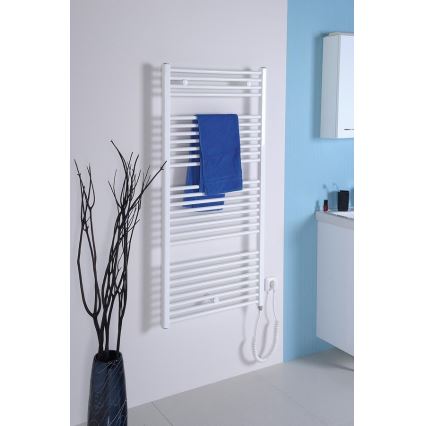 Aqualine - Fürdőszobai elektromos radiátor DIRECT-E 600W 132x60 cm fehér