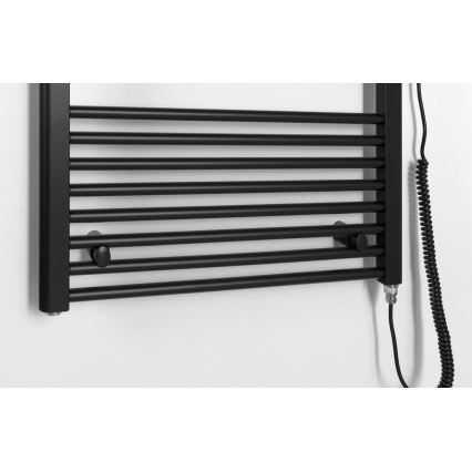 Aqualine - Fürdőszobai elektromos radiátor DIRECT-E 800W 168x60 cm matt fekete