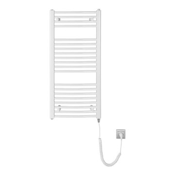 Aqualine - Fürdőszobai elektromos radiátor ORBIT-E 300W 96x45 cm fehér kerek