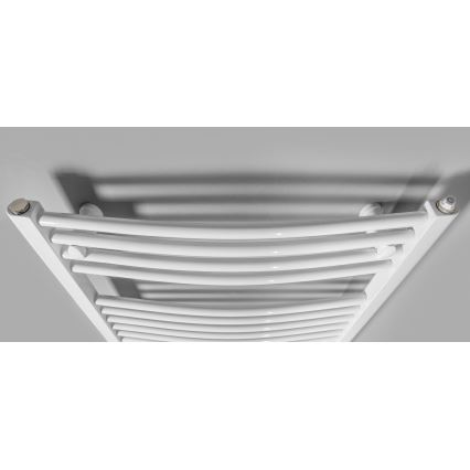 Aqualine - Fürdőszobai elektromos radiátor ORBIT-E 300W 96x45 cm fehér kerek