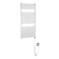 Aqualine - Fürdőszobai elektromos radiátor TONDI-E 300W/230V 97 cm fehér egyenes