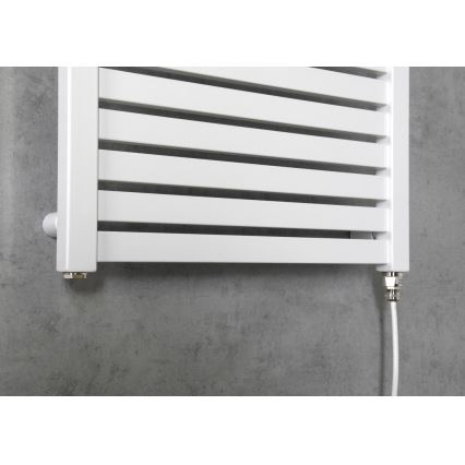 Aqualine - Fürdőszobai elektromos radiátor TONDI-E 300W/230V 97 cm fehér egyenes