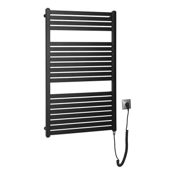 Aqualine - Fürdőszobai elektromos radiátor TONDI-E 400 W 97 x 60 cm matt fekete