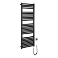 Aqualine - Fürdőszobai elektromos radiátor TONDI-E 500W 133x45 cm matt fekete