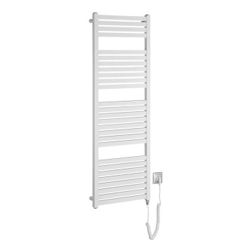 Aqualine - Fürdőszobai elektromos törölközőszárító TONDI-E 500 W 133 x 45 cm fehér