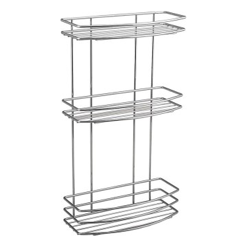 Aqualine - Háromszintes zuhany fali polc KRÓM LINE fényezett króm