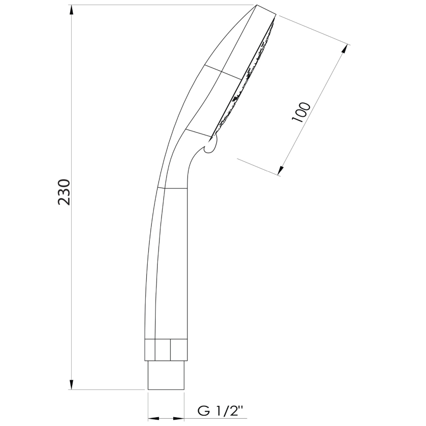 Aqualine - Kézi zuhany, átmérő: 10 cm, fényes króm