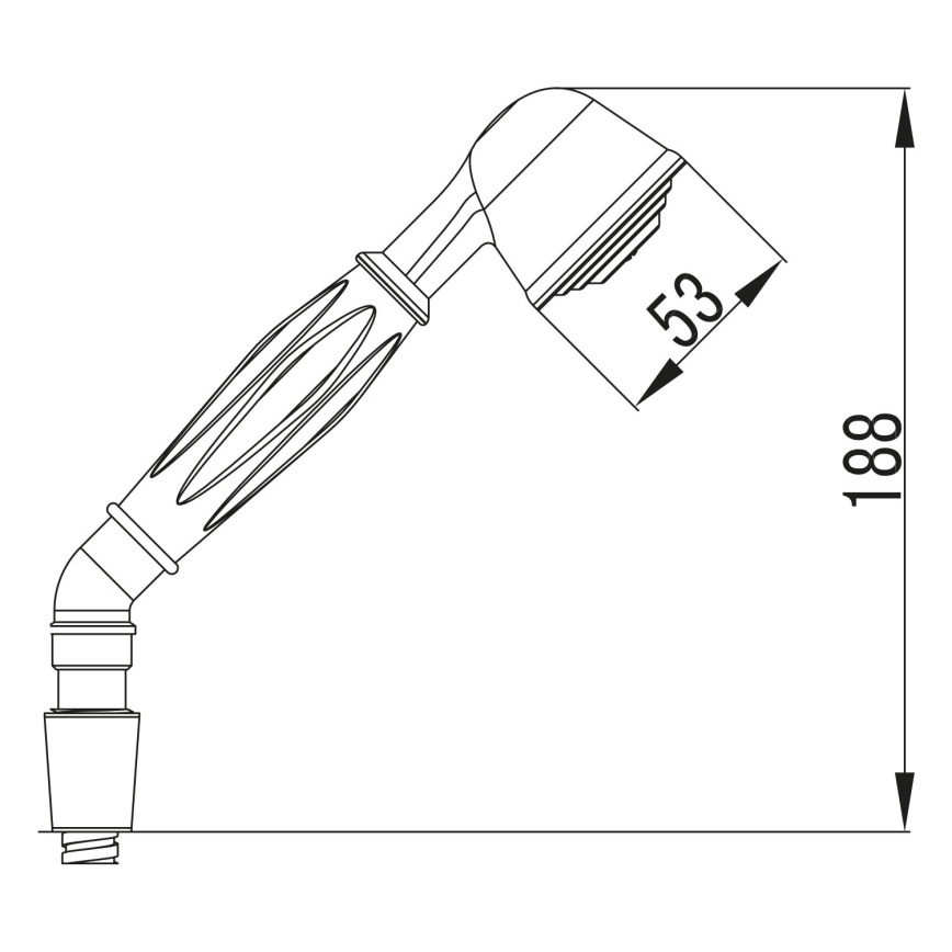 Aqualine - Kézi zuhany VICTORIA réz/fényezett króm