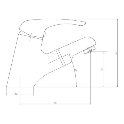 Aqualine - Mosdócsaptelep KASIOPEA 14,2 cm fényes króm