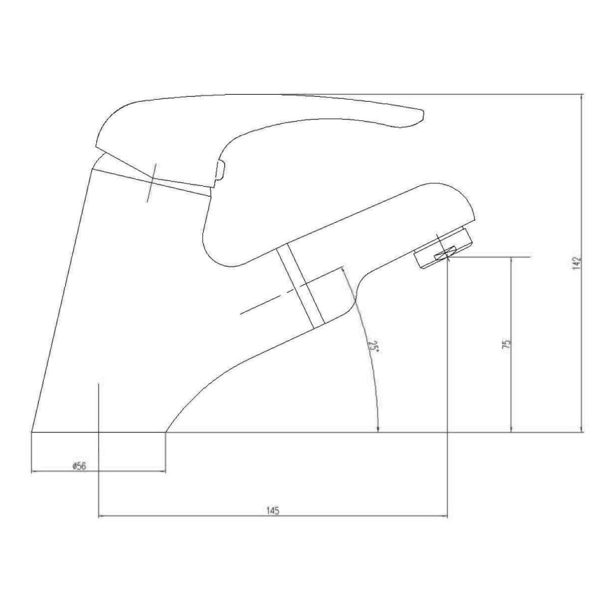Aqualine - Mosdócsaptelep KASIOPEA 14,2 cm fényes króm