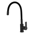 Aqualine - Mosogató csap rugalmas karral LORE matt fekete