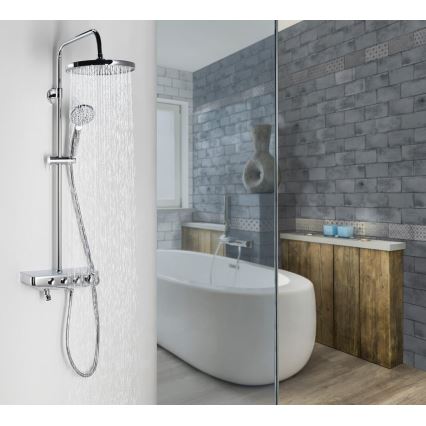Aqualine - Zuhanyszett FARRAO csapteleppel, fényes króm