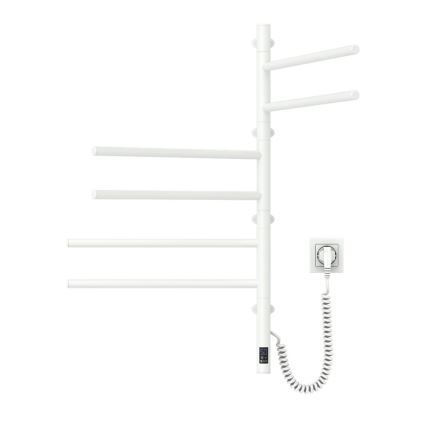 ARABESQUE elektromos, forgatható törölközőszárító termosztáttal, 105 W, 80 x 49 cm, fehér