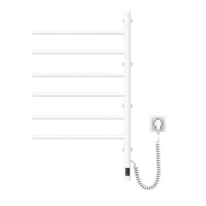 ARABESQUE elektromos, forgatható törölközőszárító termosztáttal, 105 W, 80 x 49 cm, fehér