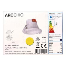 Arcchio - LED Fürdőszobai beépíthető lámpa ARIAN LED/12,5W/230V IP44