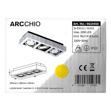 Arcchio - LED Mennyezeti lámpa RONKA 3xGU10/11,5W/230V