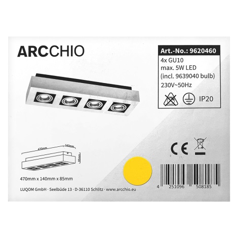 Arcchio - LED Spotlámpa VINCE 4xGU10/10W/230V