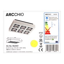 Arcchio - Spotlámpa VINCE 6xGU10/10W/230V