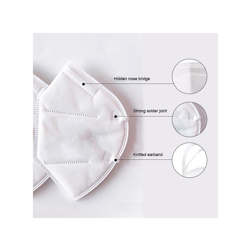 Arcmaszk 5 réteg kilégző szeleppel KN95 osztályú (FFP2), szénrost