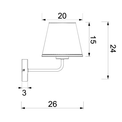 ARDEN fali lámpa 1xE27/15W/230V bézs