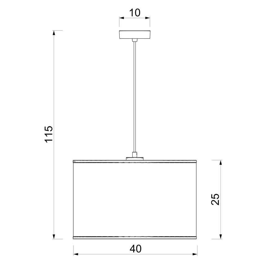 ARDEN kábellel függesztett csillár 1xE27/15W/230V, átmérő 40 cm, bézs