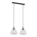 Argon 0854 - Csillár zsinóron DECORATO 2xE27/15W/230V fekete
