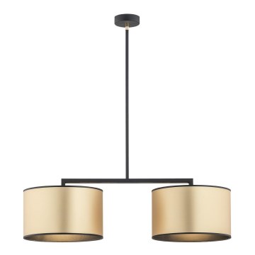 Argon 0898 - Csillár rúdon KARIN 2xE27/15W/230V sárgaréz/fekete