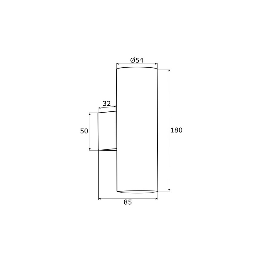 Argon 0909 - Fali lámpa MITOS 2xGU10/5W/230V fekete