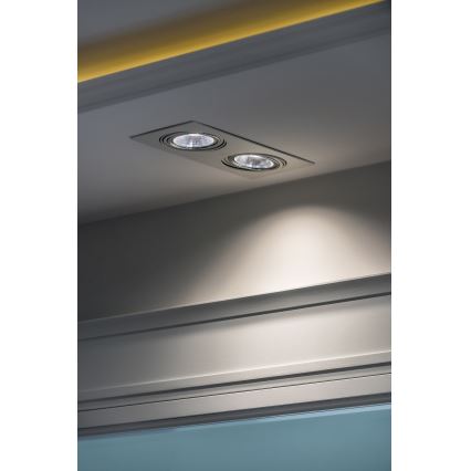 Argon 1047 - Beépíthető lámpatest OLIMP 2xGU10-AR111/12W/230V fekete