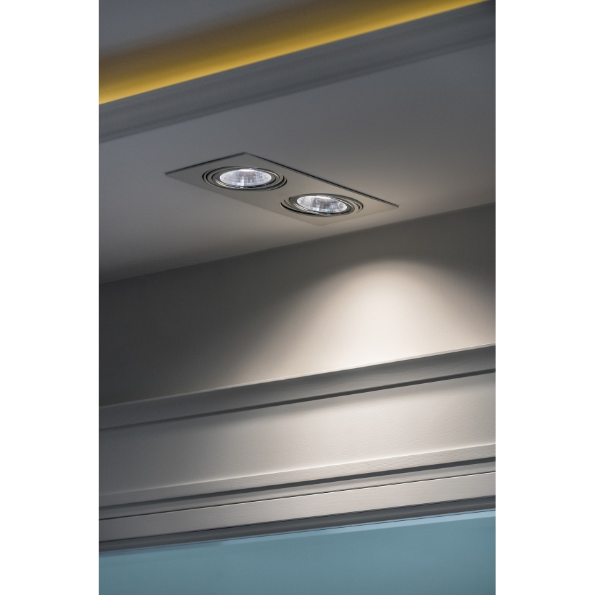 Argon 1047 - Beépíthető lámpatest OLIMP 2xGU10-AR111/12W/230V fekete