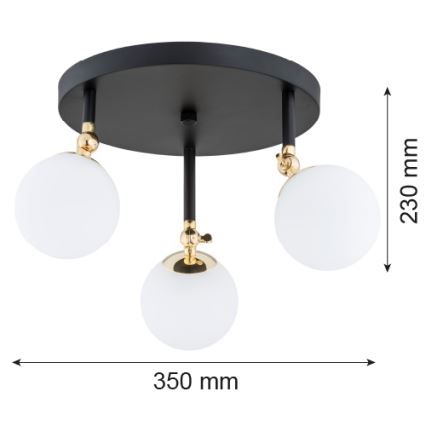 Argon 1436 - Fürdőszobai felületre szerelhető csillár LATINA 3xE14/40W/230V IP44