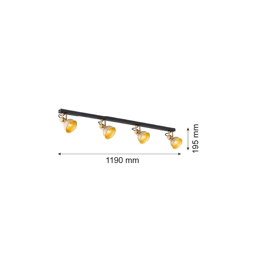 Argon 1801 - Spotlámpa LENORA 4xE14/7W/230V arany/fekete