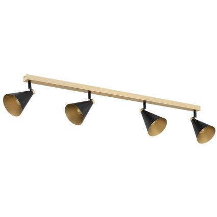Argon 1805 - Spotlámpa LUCINDA 4xE14/7W/230V fekete/arany