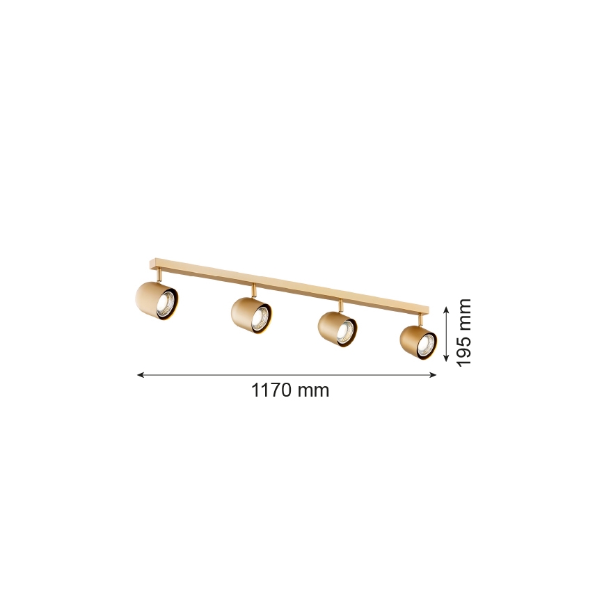 Argon 1810 - Spotlámpa ISOLA 4xGU10/5W/230V
