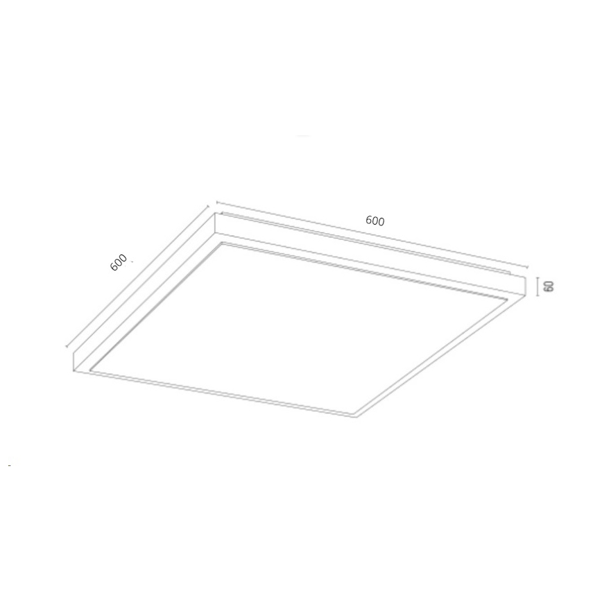 Argon 1826 - Mennyezeti lámpa CARLSON 4xE27/15W/230V 60x60 cm fekete