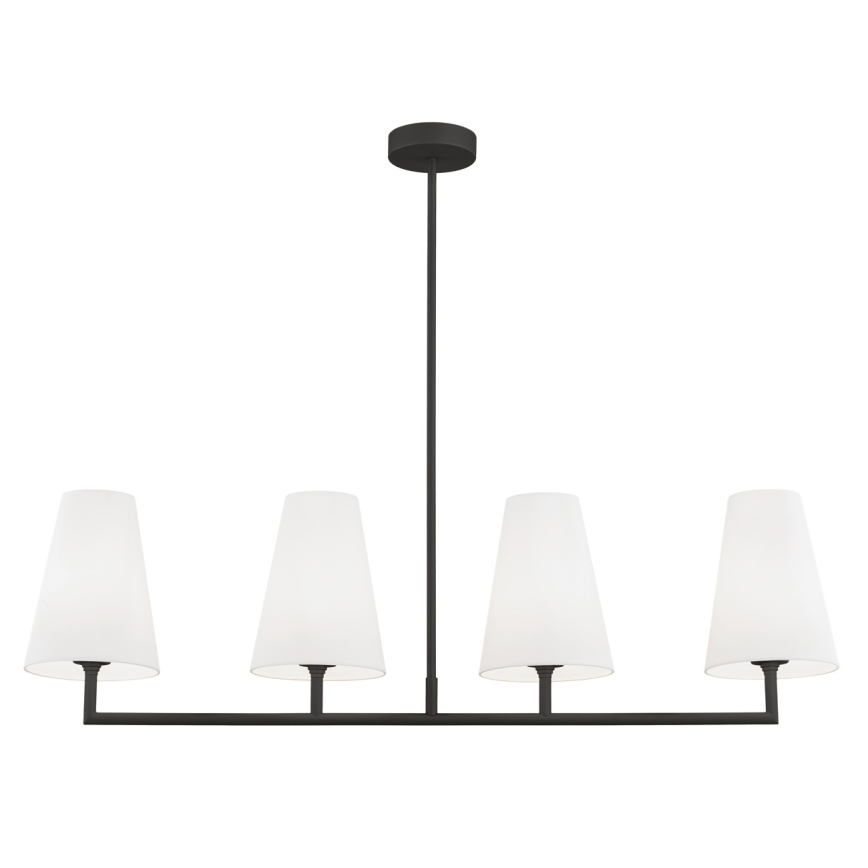 Argon 1831 - Csillár rúdon SAFIANO 4xE27/15W/230V fekete