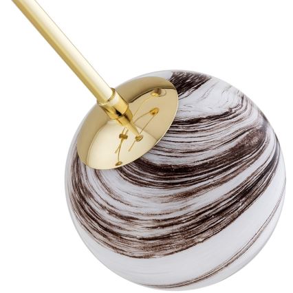 Argon 1840 - Csillár rúdon ABSOS 4xE14/7W/230V alabástrom arany