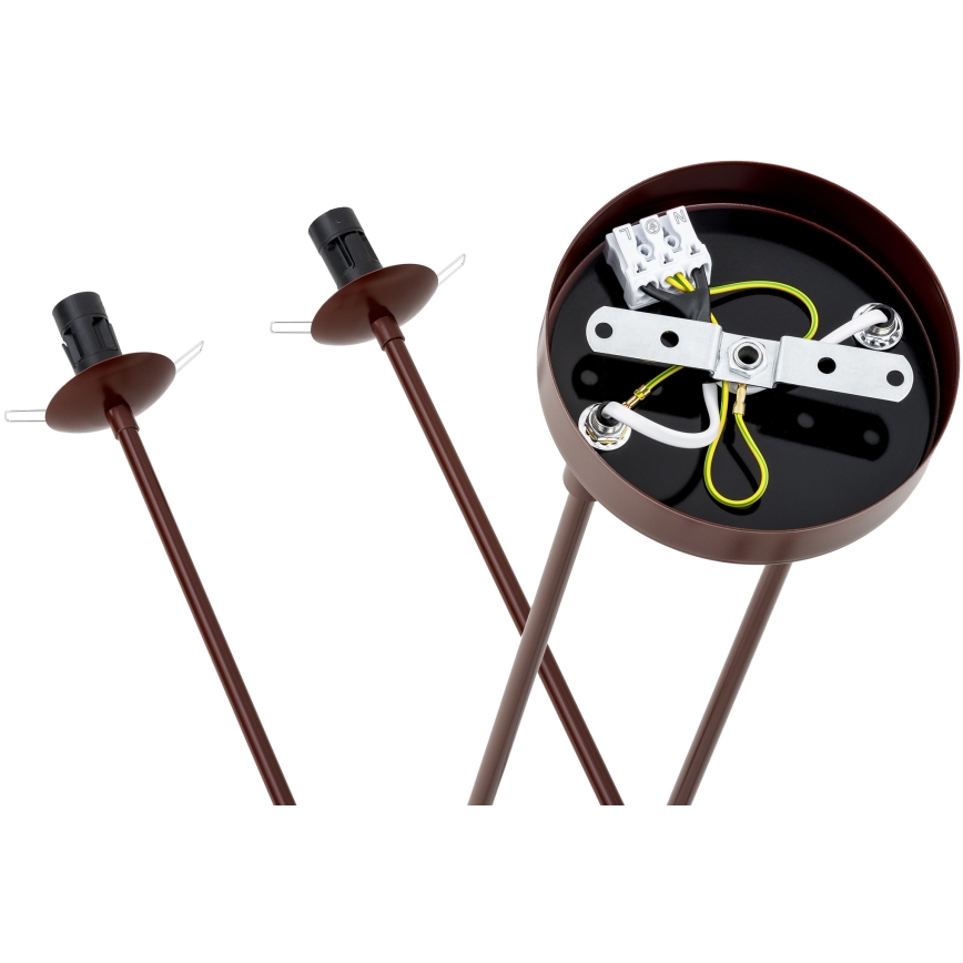 Argon 1842 - Csillár rúdon ABSOS 4xE14/7W/230V alabástrom barna