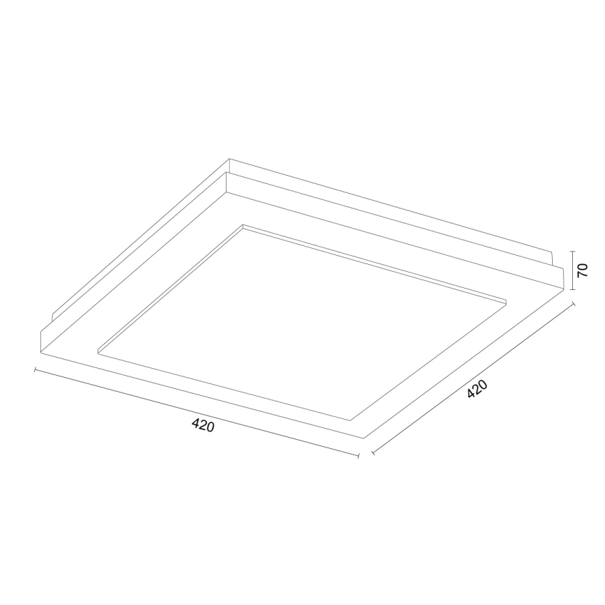 Argon 1867 - Mennyezeti lámpatest TABOR 4xE27/15W/230V 42x42 cm terrakotta