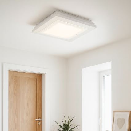 Argon 1870 - TABOR mennyezeti lámpatest 4xE27/15W/230V 52x52 cm fehér
