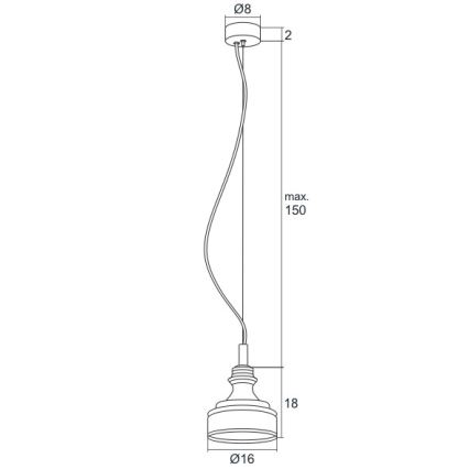 Argon 3795 - LED Csillár zsinóron TULUZA LED/5W/230V