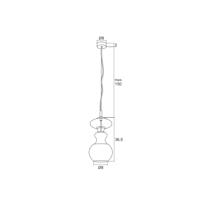 Argon 3800 - LED Csillár zsinóron MODENA LED/8W/230V