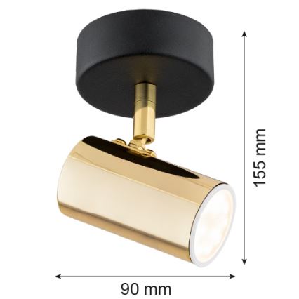 Argon 4208 - Mennyezeti spotlámpa LAGOS 1xGU10/5W/230V sárgaréz/fekete