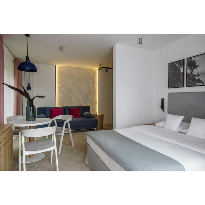 Argon 4221 - Függeszték sínre SINES 1xE27/15W/230V átm. 28 cm kék