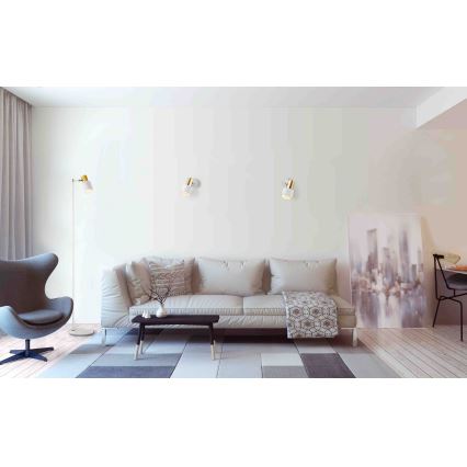 Argon 4258 - Állólámpa DORIA 1xE27/15W/230V fehér/sárgaréz