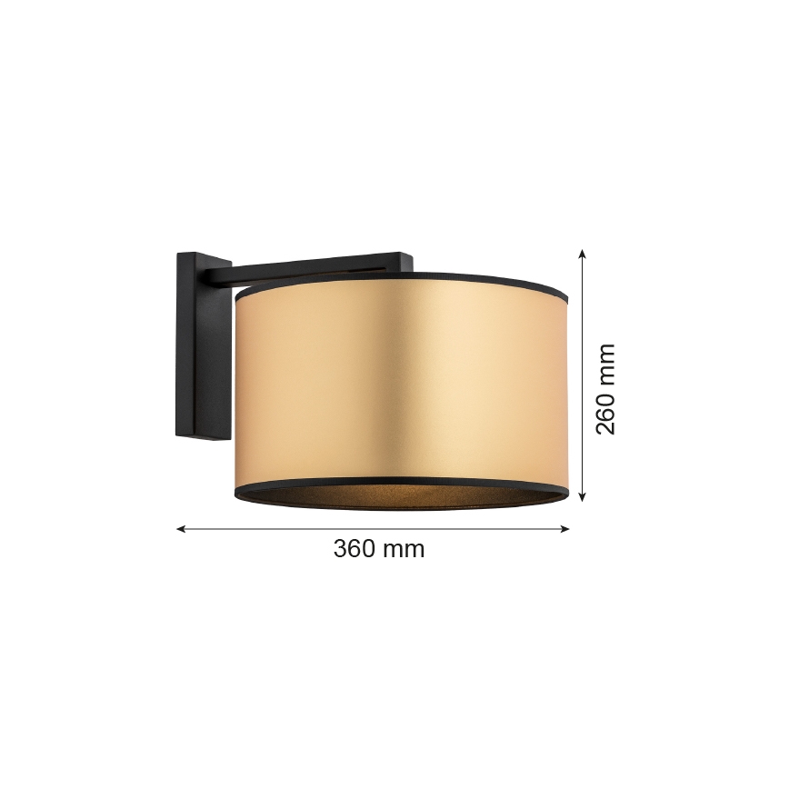 Argon 4295 - Fali lámpa KARIN 1xE27/15W/230V sárgaréz/fekete