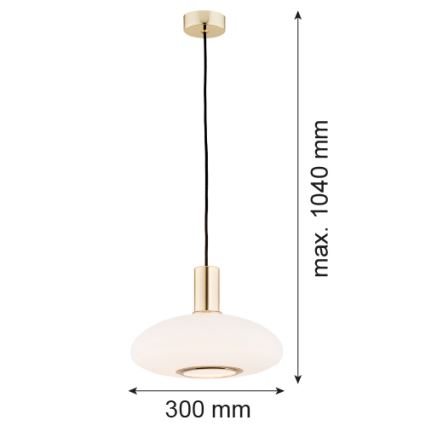 Argon 4358 - Csillár zsinóron SAGUNTO 1xE27/15W/230V átmérő 30 cm sárgaréz