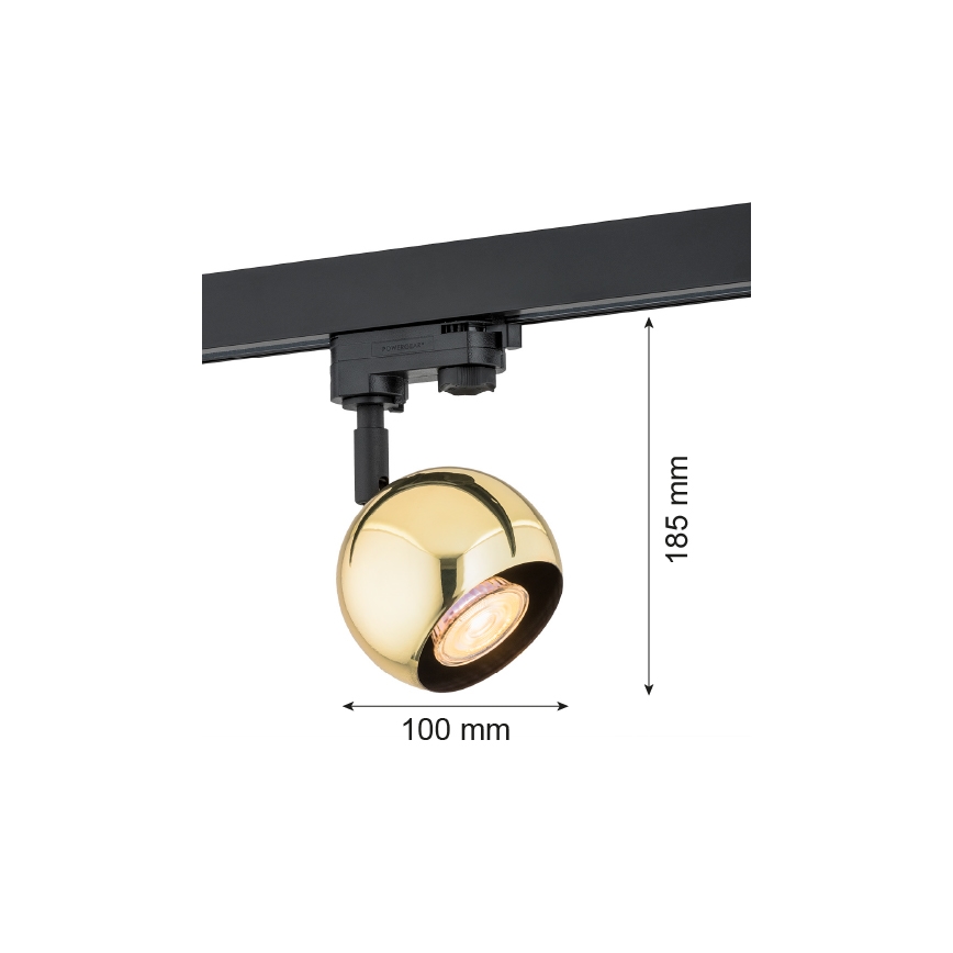 Argon 4378 - Pontszerelhető lámpatest MURI sínrendszerhez 1xGU10/5W/230V arany